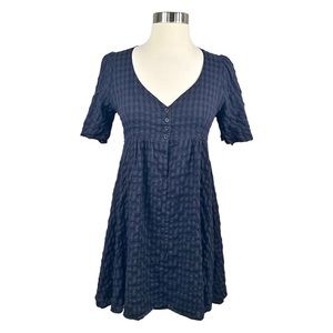 Christy Dawn Navy Check Plaid Mini Dress